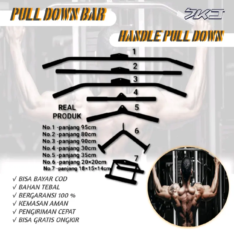 Alat Olahraga Fitness Dirumah gym Pull Down Pull Up Resistance band Handle pulldown Push up Bar karet pull up Outdoor 0
