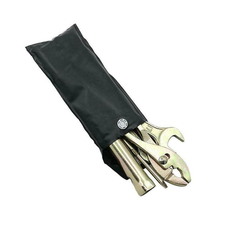 Product Introduction of 5Pcs Motor Tool Kit, Spark, Plug Remover, Wrench, Pliers With Black Storage Pocket Motorcycle N2C9 78