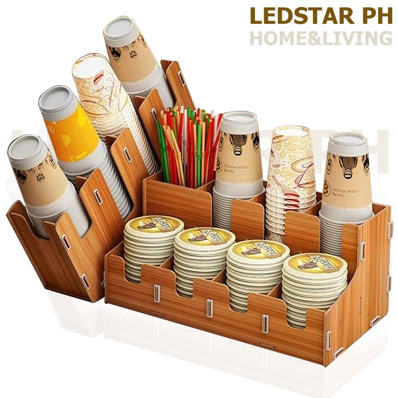 Giá Để Cốc Giấy, Giá Để Đồ Gia Dụng, Phòng Khách Và Phòng Ăn, Giá Để Cốc Bằng Gỗ Có Ống Hút, Thích Hợp Cho Cửa Hàng Cà Phê Và Quầy Bar, Giá Để Đồ Dùng Dùng Một Lần, Người Sắp Xếp Gia Đình Kitchen Nhà Bếp