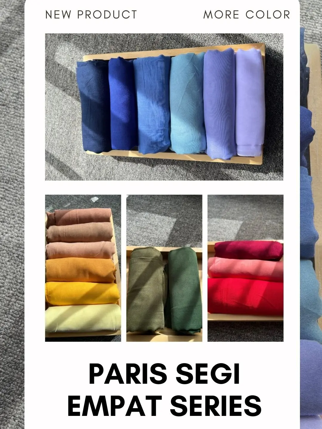 KERUDUNG/HIJAB PARIS SEGI EMPAT ORI VERSI RED ROSE ANTI LETOY 50 WARNA ( WARNA PART 3) ootd hijab style Muslim Katun