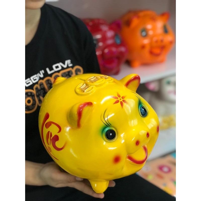 [Pi 4] Heo đất tiết kiệm heo cười size to dáng tròn truyền thống heo pi số 4 Ổ khóa