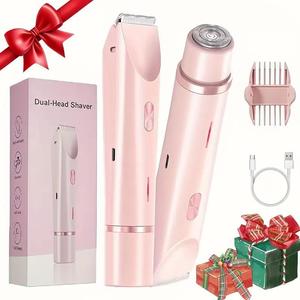 2つの1つの電気シェーバー、1つのボックスのUSB充電式ヘアクリッパー、顔、腕、太もも、体のためのレディース電気ビキニトリマー、理想的なギフト