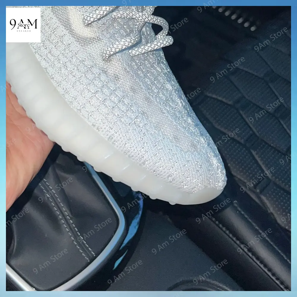 ( Đầy đủ logo hãng ) Giày Sneaker a zi zá y zi zì 350 trắng phản quang siêu cấp