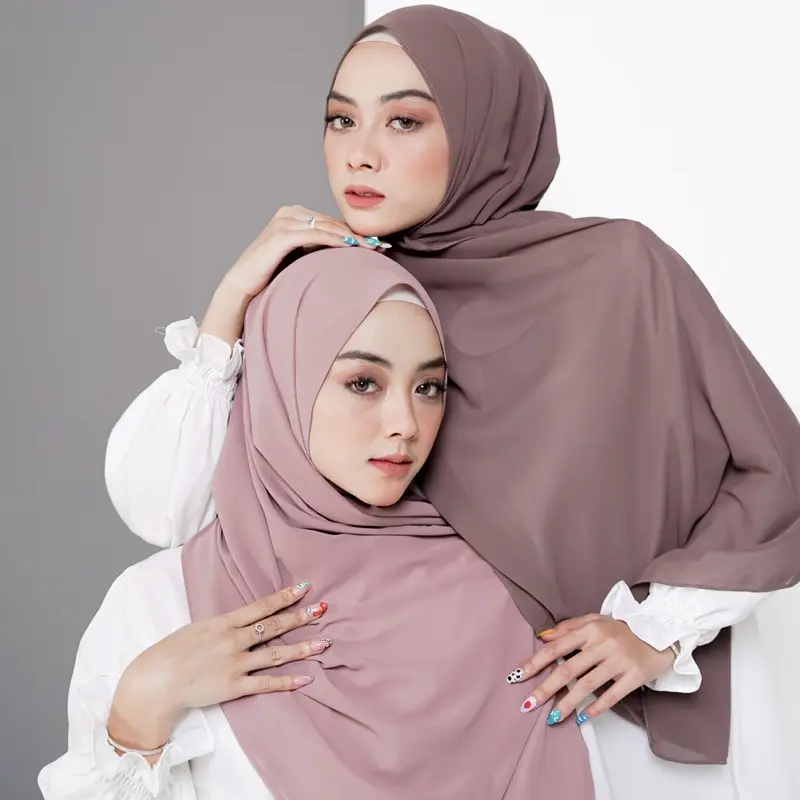 HIJAB PASHMINA CERUTY BABY DOLL HIJAB UKURAN 175X75 Crepe Panjang Muslim Kerudung Wanita segi  empat