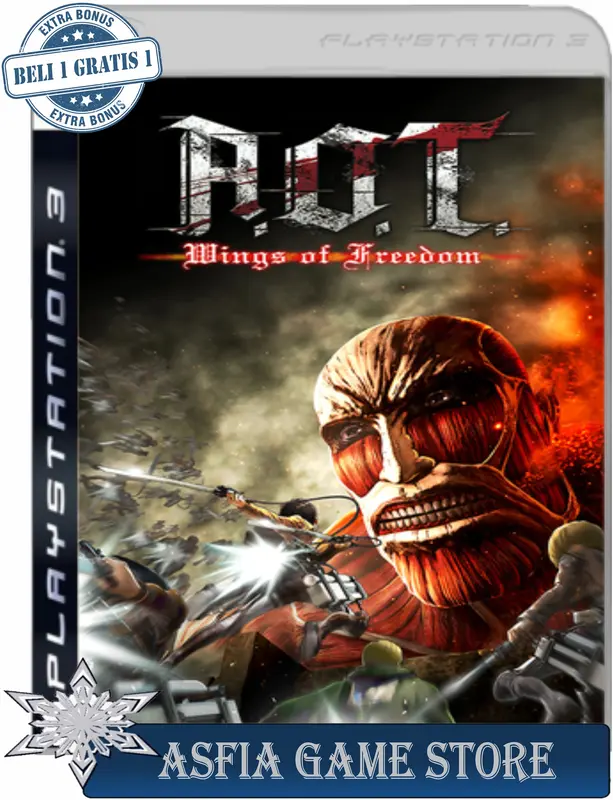 Attack on Titan Wings of Freedom DVD Kaset Game PS3 PKG CFW HEN MULTIMAN  PlayStation PlayStation Kaset DVD
