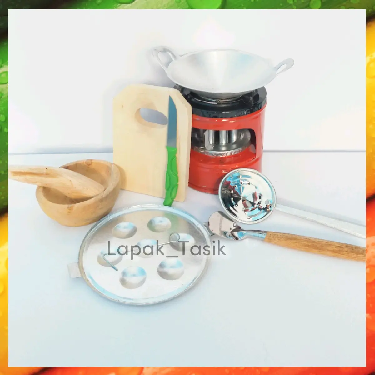 Mainan masak-masakan anak / alat Masak-masakan edukatif tradisional Kayu Toys