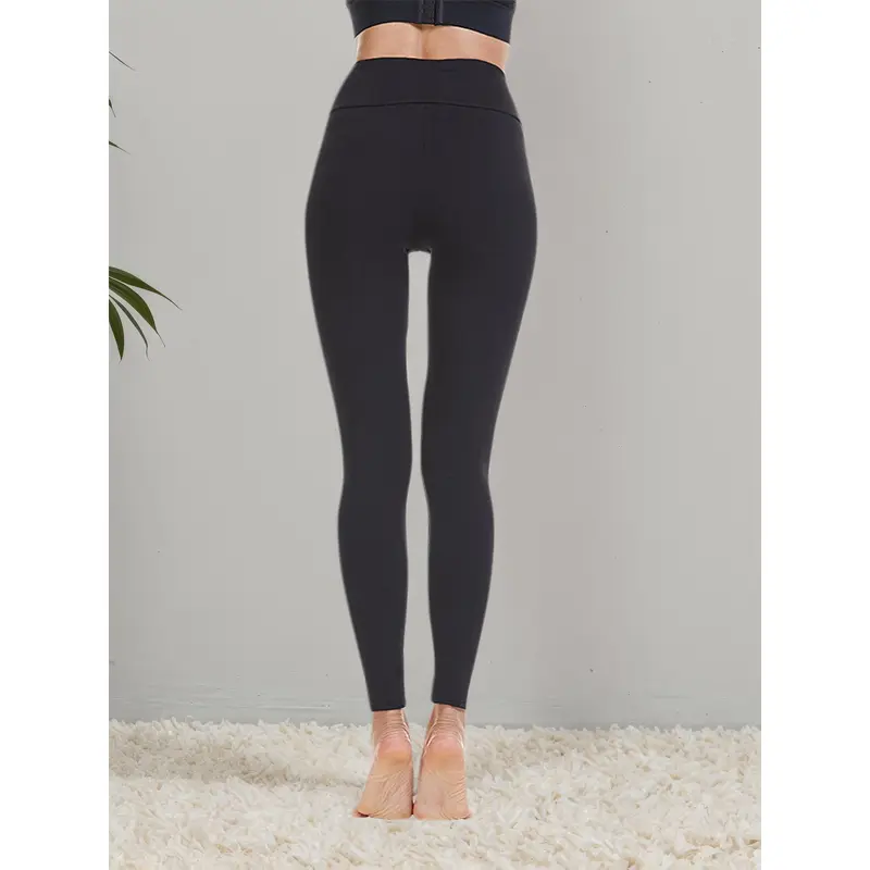 Women's High-Waist Ripped Yoga Leggings - Breathable, Stretchy Workout Pants for Fitness & Outdoor Activities, Black 8