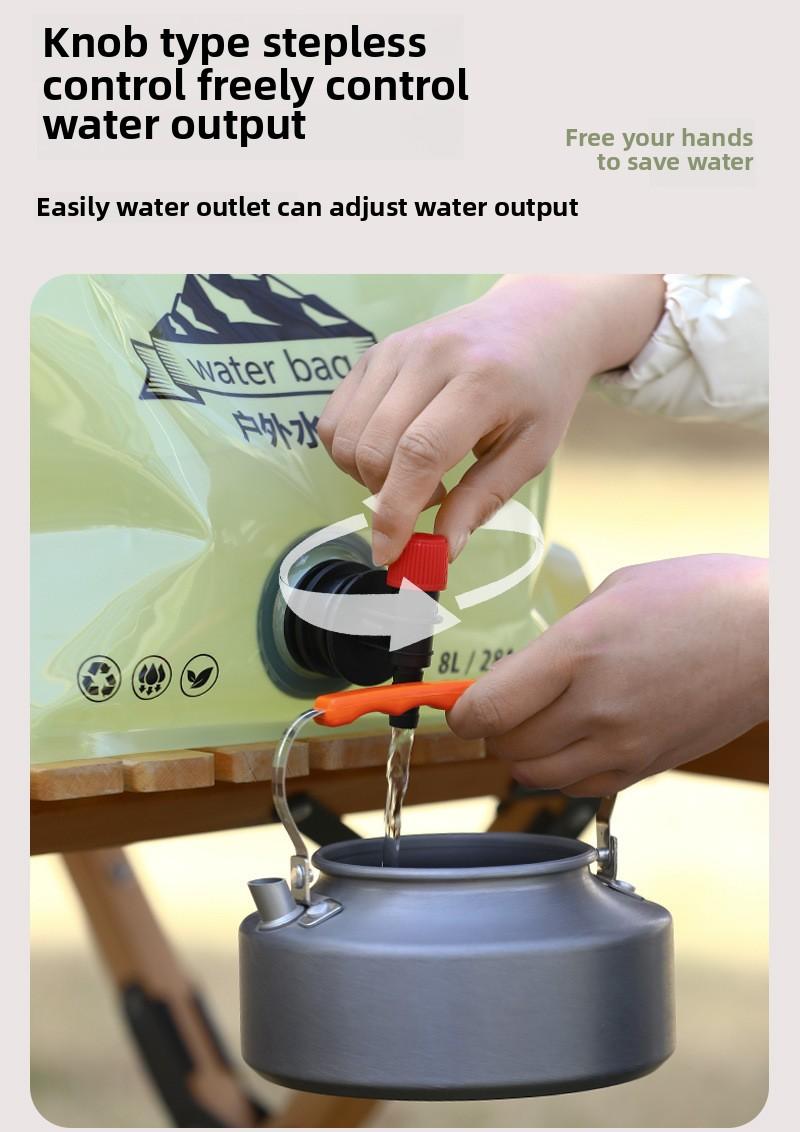 Product Introduction of Túi Lưu Trữ Nước Cầm Tay Có Thể Gập Lại, Dung Tích Lớn, Thích Hợp Cho Các Môn Thể Thao Ngoài Trời Và Cắm Trại, Leo Núi, Xô Nhựa Vòi, Túi Vòi Phun, Sức Chứa Lớn 1