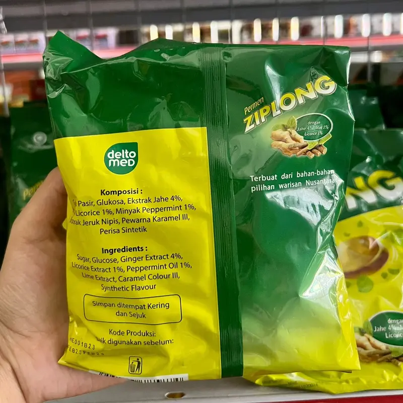 Permen Ziplong 1 Bag Isi 50 - Permen Pereda Tenggorokan Candy Mint Organik Food Manis 5
