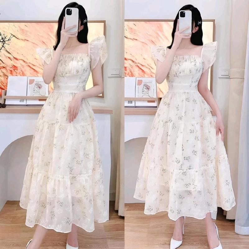 Đầm nữ dáng xòe cánh tiên phối voan ngực xinh xắn 086 Women Voi Dress 0