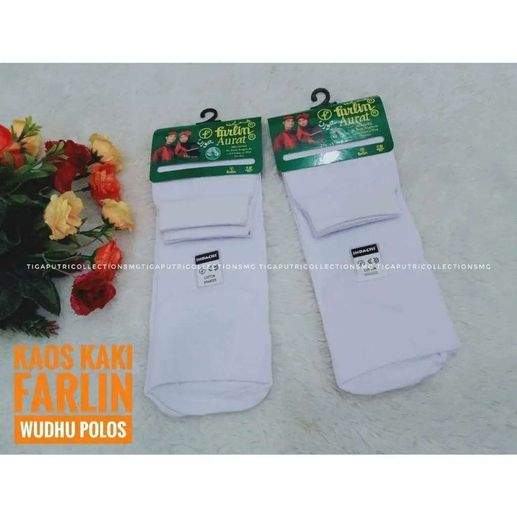 Kaos Kaki Wudhu Muslimah Nylon Farlin / Perlengkapan Ihrom Wanita
