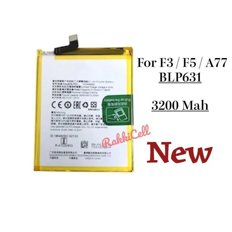 Baterai For Hp 0poo F3 / F5 - BLP631  - Batre Batere Battre Batery Battrey Batrai Hp handphone Hape . RK