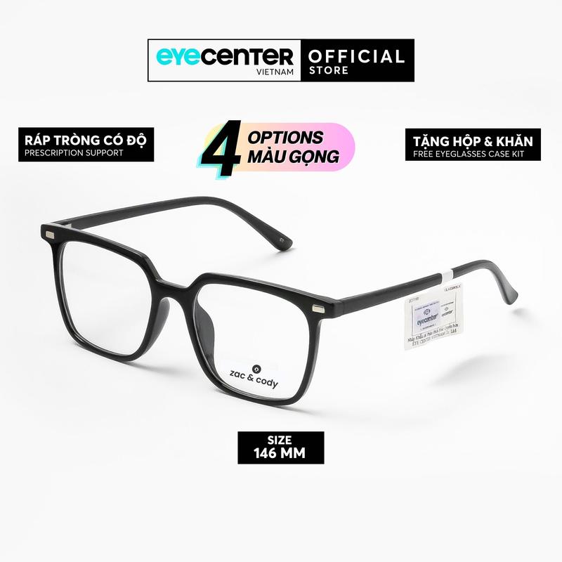  B74  Gọng kính cận nam nữ chính hãng ZAC&CODY #B74 nhựa dẻo siêu nhẹ nhập khẩu by Eye Center Vietnam 