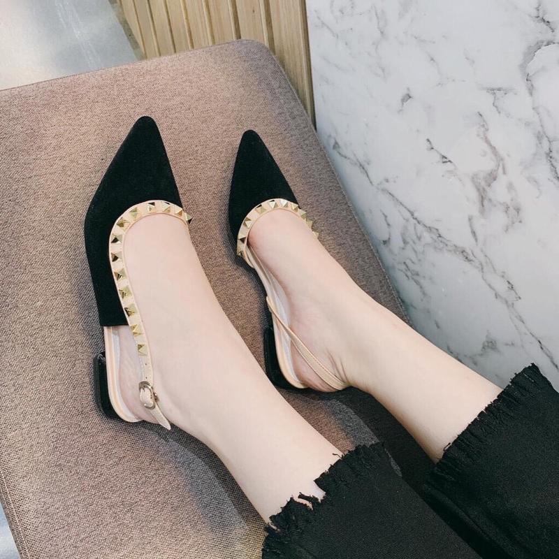 Giày sandal nữ bít mũi đinh viền êm chân siêu hot DéP Shoes Len