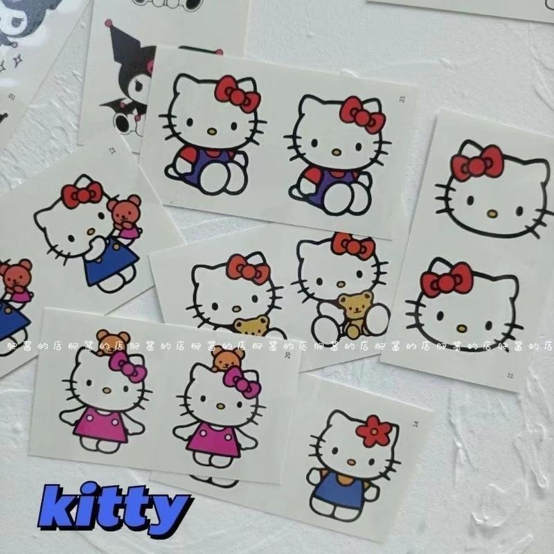 Hình xăm dán, Coolomi, không thấm nước và lâu trôi, thiết kế Hello Kitty và thác nước, có thể giặt được, thiết kế tươi mới Trang Điểm Cosmetic Nữ 5