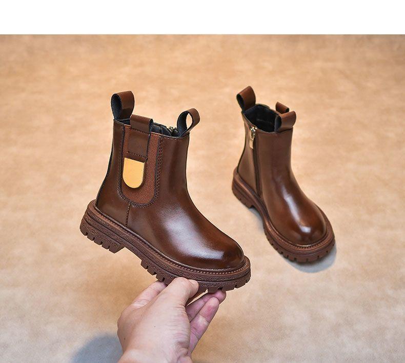 Product Introduction of K-Ka-B Kasut Perempuan Martin Boots 2024 Musim Luruh Baru Gaya British But Tunggal But Buku lali Kanak-kanak But Bayi Perempuan 13