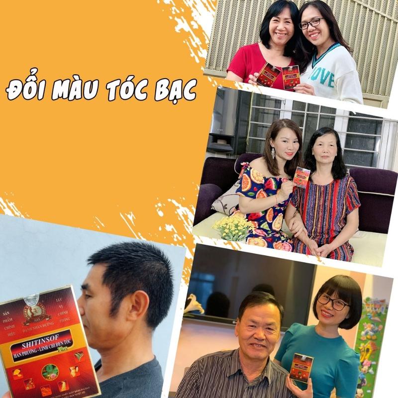 SHITINSOF - Dầu gội nhuộm tóc đen và nâu thảo dược 4