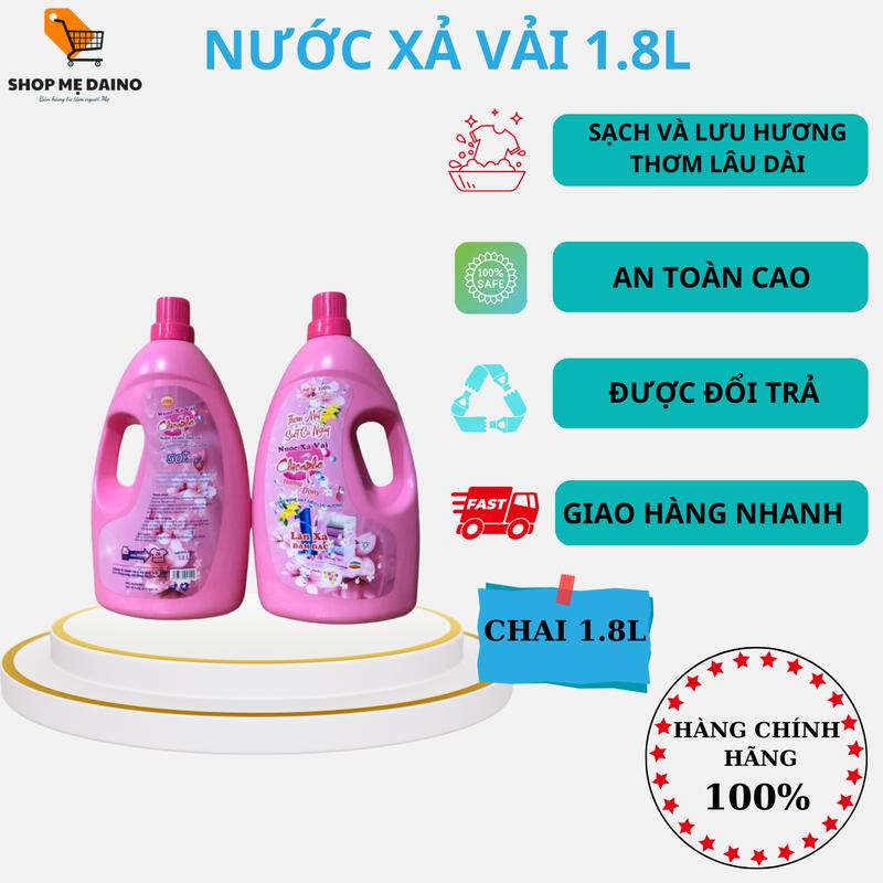 Nước xả vải cao cấp Chicaphe 1.8L hương nước hoa, ĐẬM ĐẶC, lưu hương, bền vải - Shop Bố Daino chất lỏng đỏ angel +cam hồng chất lỏng đỏ angel +cam hồng 6
