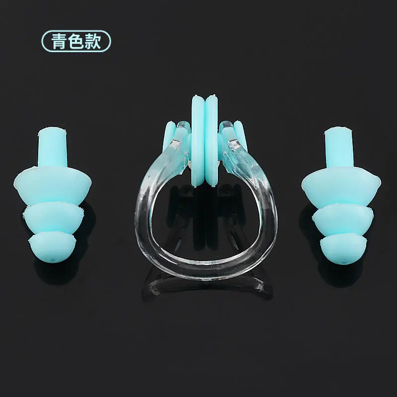 Bộ nút bịt tai silicon, không thấm nước, thích hợp để lặn và bơi lội, đồ dùng cho trẻ em và người lớn, bao gồm hộp kẹp mũi