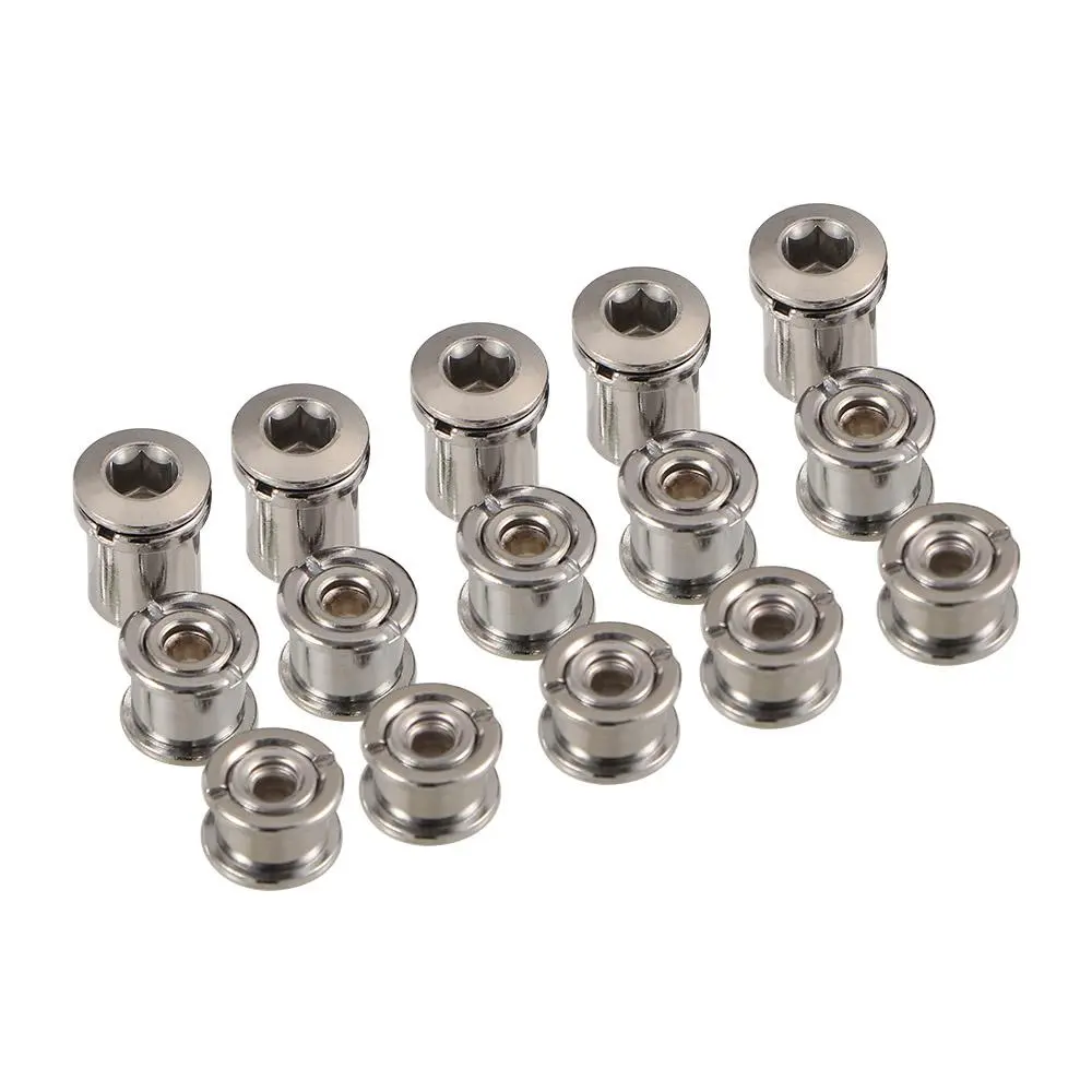 Steel 5pcs Chainwheel Bolts Chainring Bicycle Accessories Bike Parts Crankset Bolts Dental Disc Nail Screws Disc Plate Nail