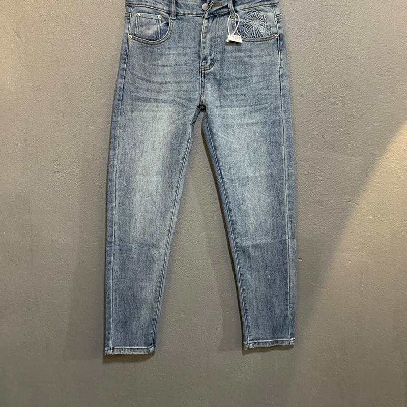 QUẦN JEAN NAM   HOẠ TIẾT TÚI CHỮ THẬP DẬP   DẬP NỔI 2024 ( ĐƯỢC XEM HÀNG FREESHIP) Menswear 3