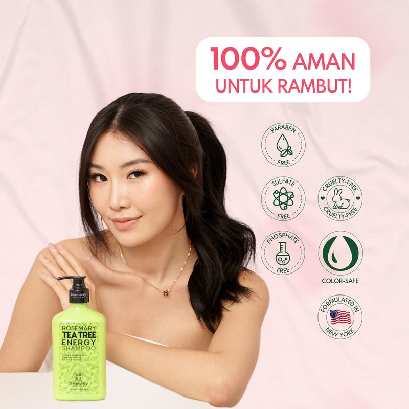 Beamarry Hair Care | Shampoo Rosemary KERATIN TEA-TREE 380ml | Anti Hair Fall, Anti Oily. 5