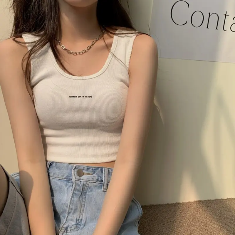 Small Sling Thread Vest Women's Summer Versatile Beauty Back Outer Wear Design Sense Niche Outdoor Sports Top