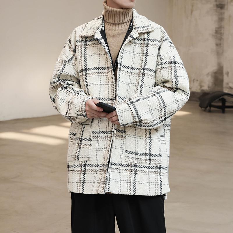 Áo Khoác UNISEX Cao Cấp- Dày Dặn 520GSM- Họa Tiết Kẻ Sọc Phong Cách Menswear Nam Jacket Cotton Jacket Màu Trắng Jean