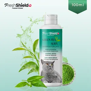 FreshShield+ Shampoo Kucing Green Tea Aura – Natural Detoxifier 100ml