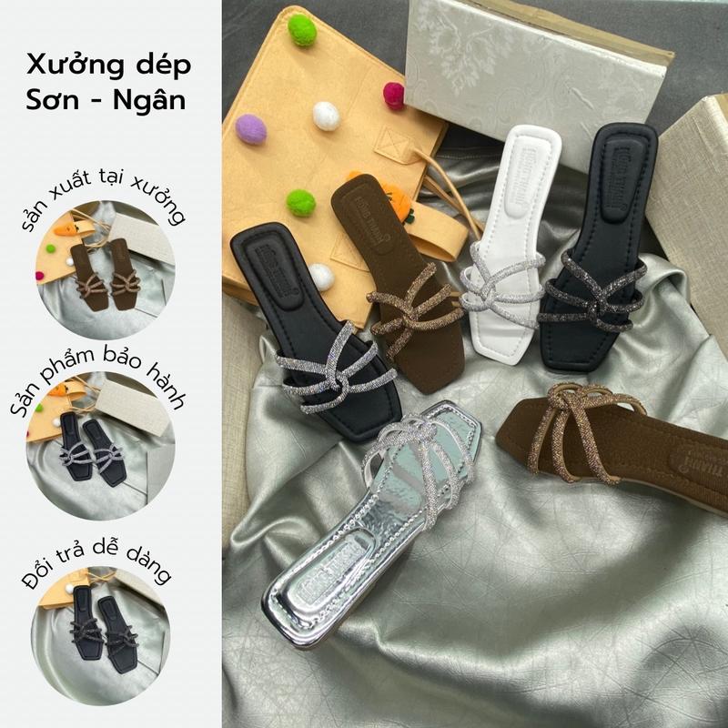 Sơn Shop.(35-42) Dép lê nữ Dây Đá chữ X ,To giày Êm Chân . Đế Chống trơn trượt. N1