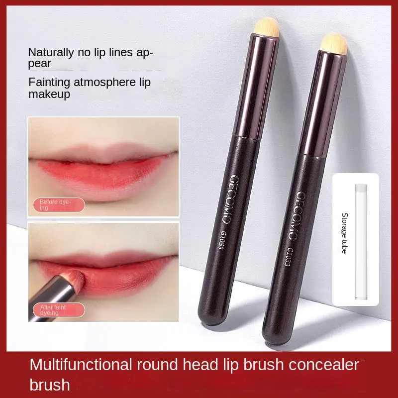 Gecomo Recommend Lip Brush Lip Brush Blooming round Head Brush Lip Makeup Brush Professional Portable Ins