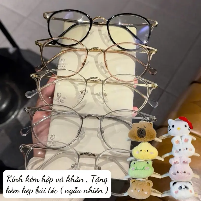 [ Mã N011 ] Gọng Kính Tai Mèo - FROM NHỎ Đáng Yêu ( Kèm Hộp + Khăn , Tặng kèm kẹp búi tóc )