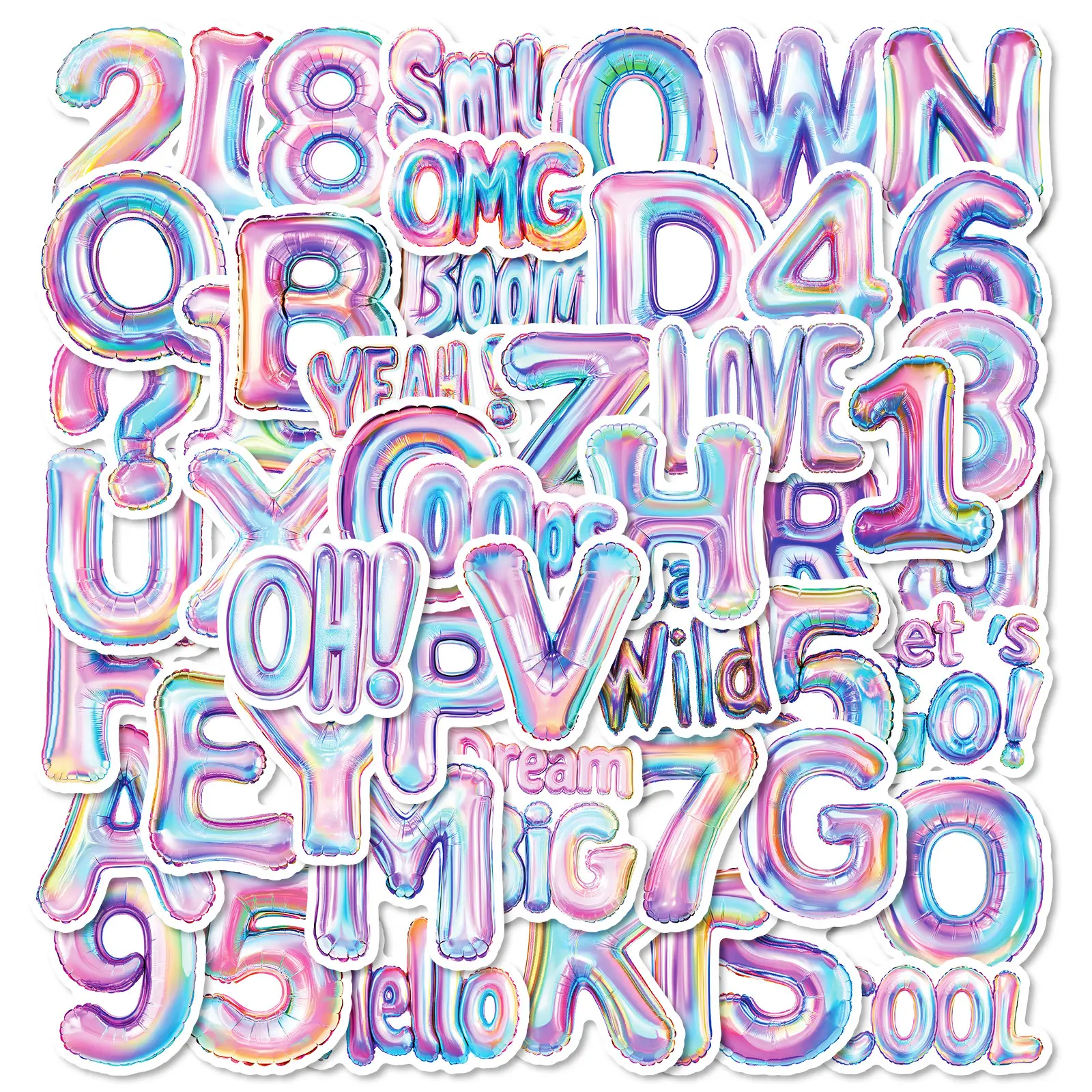New 50-piece English alphabet and number series stickers for children as a reward gift