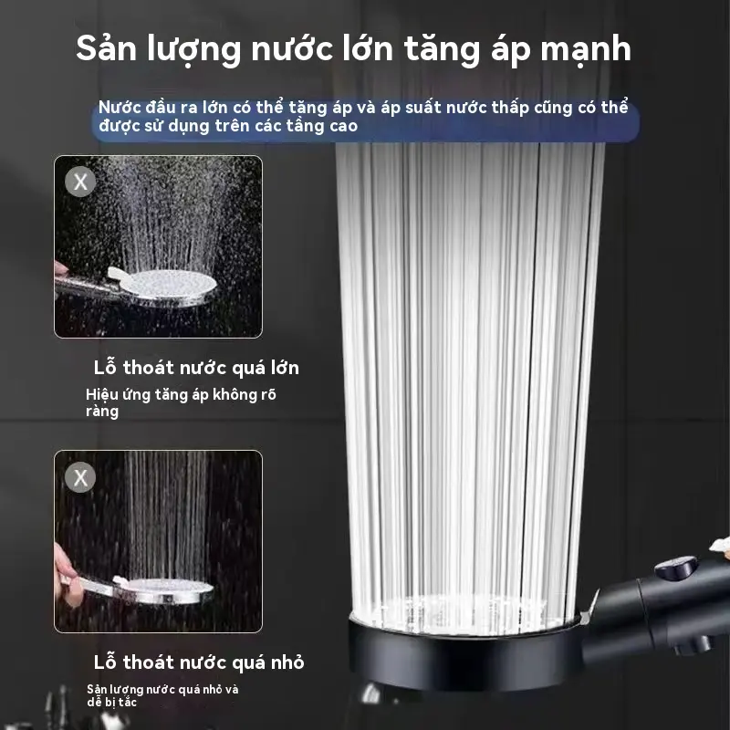 VÒI SEN TĂNG ÁP CỰC MẠNH 5 CHẾ ĐỘ TIẾT KIỆM NƯỚC  Vòi Sen Tăng Áp Vòi Hoa Sen Siêu Mạnh Tiết Kiệm Nước 4