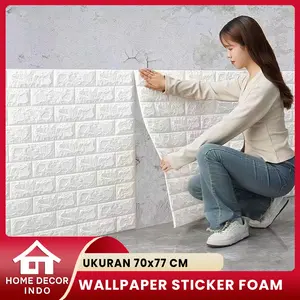Home Decor - Wallpaper Dinding Foam Timbul 3D Bata Classic Brick 70 x 77 cm / Wallpaper Bata 3D