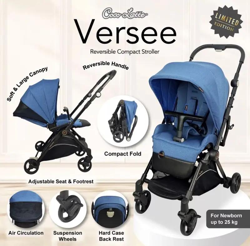 COCOLATTE Versee Reversible Compact Stroller 1