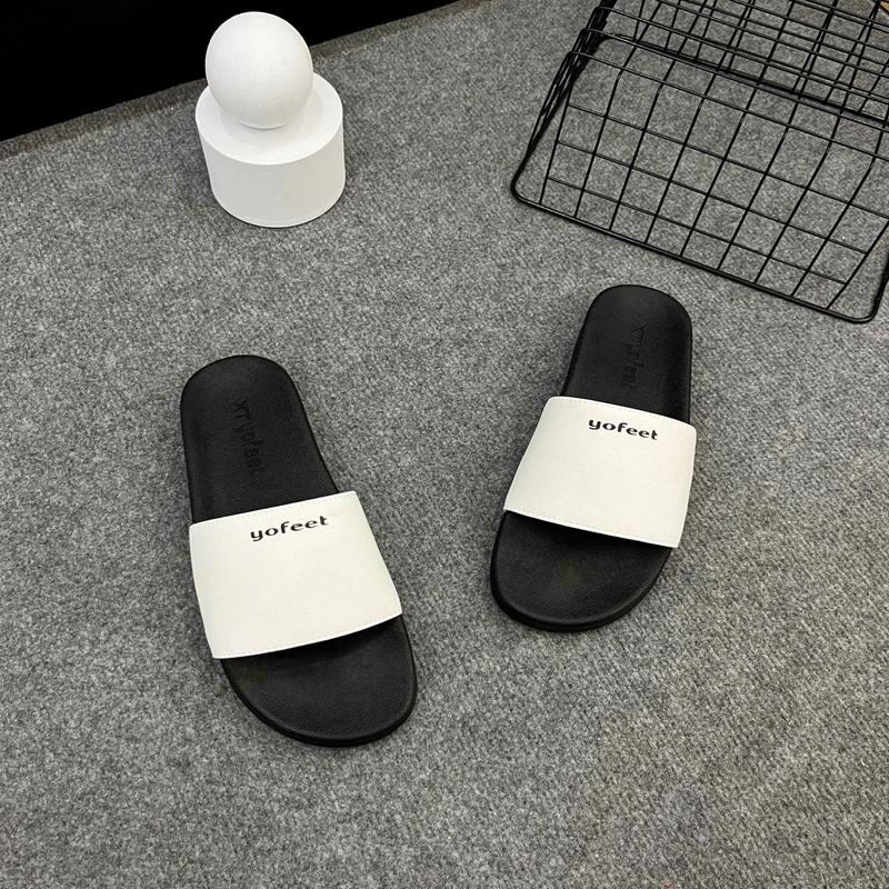 Product Introduction of Dép nam nữ quai ngang quai nỉ in yofeet ( XT 05 ) in nhiệt cao cấp may viền chắc chắn - Dép lê đế bằng - Slipper, DéP 3