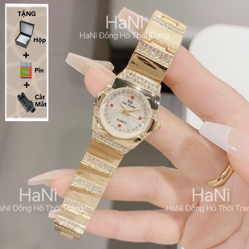 [ MUA 1 TẶNG 3] Đồng Hồ Nữ Beesister Số Đá Đỏ Sang Trọng - Thiết Kế Hiện Đại, Trẻ Trung, Năng Động - Watch, Women Đeo Tay Voi   đồng  hồ