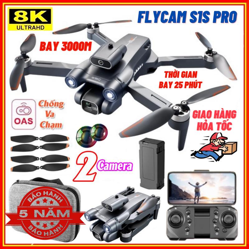 Flycam Camera 8K AE3 Max Tầm Bay 5000m, Thời Gian Bay Lên Tới 30 Phút, Động Cơ Không Chổi Than, Cảm Biến Va Chạm, Flycam mini giá rẻ, Flycam mini, máy bay điều khiển từ xa có camera, flycam cao cấp, máy bay không người lái Drone