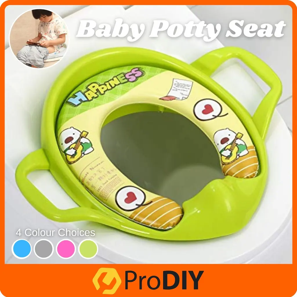 Periuk tandas mudah alih untuk bayi dan kanak-kanak, kusyen latihan lembut, pelapik tempat duduk dengan tempat letak tangan, mangkuk tandas budak lelaki
