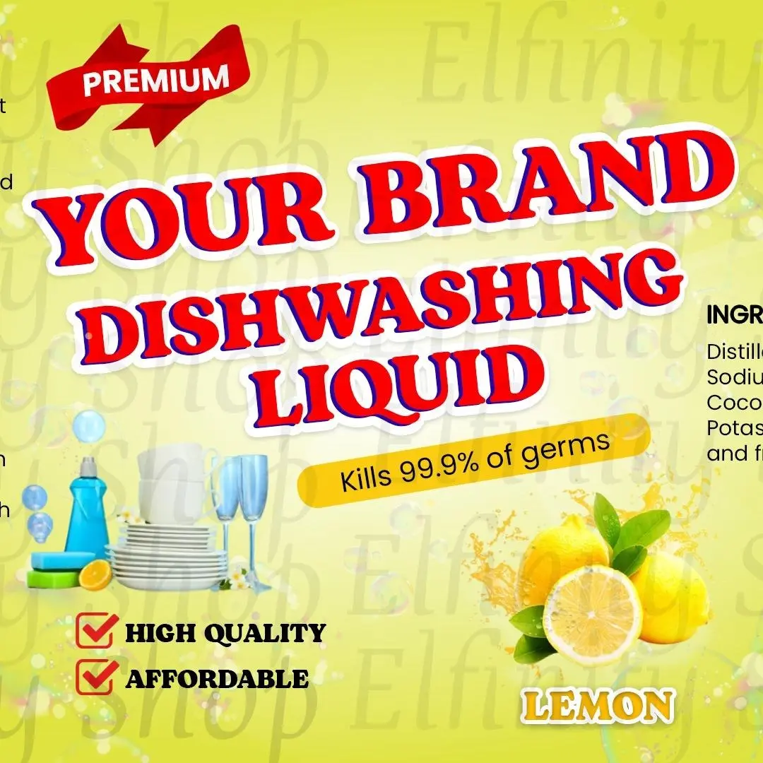 DISHWASHING LIQUID STICKER LABEL