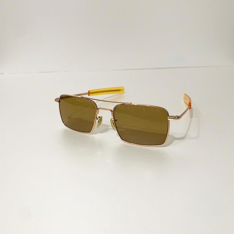 Kính Cơn Chữ Nhỏ Dáng Mắt Vuông Màu Nâu Cổ Điển Tròng Thủy Tinh Cao Cấp đủ viền ống kính đen / cam Kính Mắt Nam Tròng Kính Cao Su Giày Ong