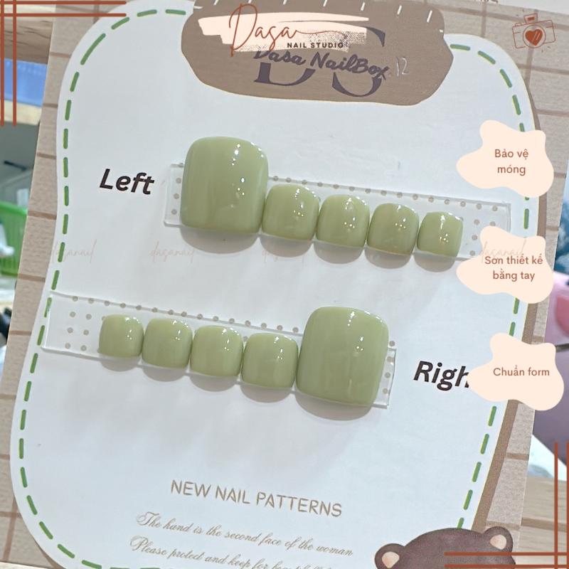 Móng tay và móng chân giả NGẮN màuVG12 BASIC nail box tay chân đơn giản thích hợp MANG HÀNG NGÀY tặng keo dán móng CBC02 đầ u nails boxxinh sticker con thỏ với con gấu nail box chân thiết kế dành chân sơn trơn