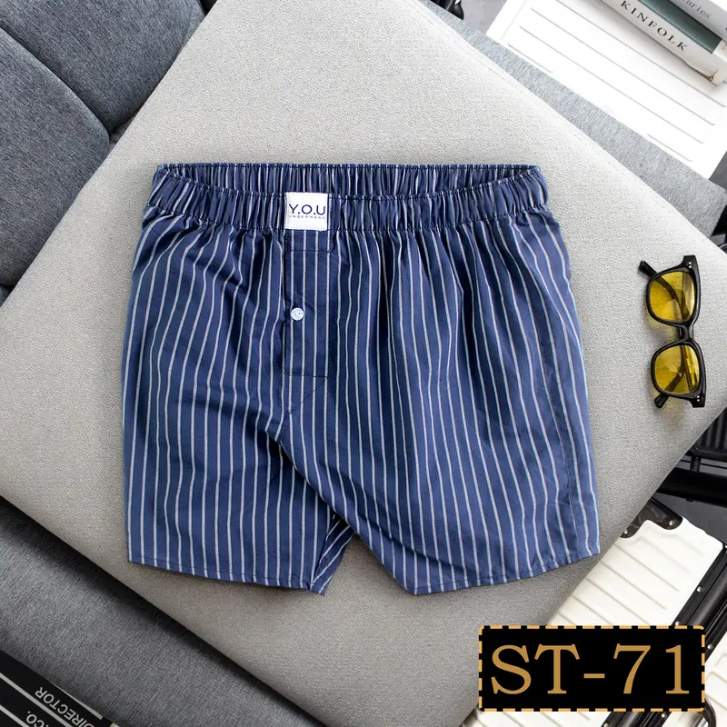 Quần Đùi YOU Kate Cotton Mềm Mịn Thoáng Mát Mặc Ở Nhà, Đi Ngủ Thoải Mãi Họa tiết Sọc Tăm Size 40-90kg 6