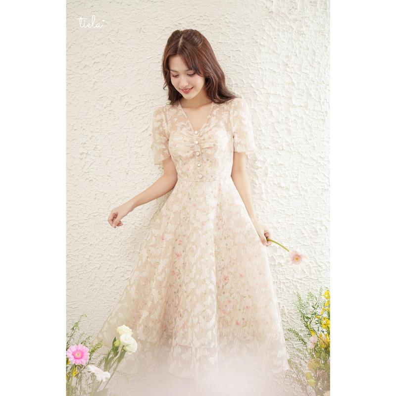 TIELA Đầm váy hoa cổ tim-Helga Dress 1