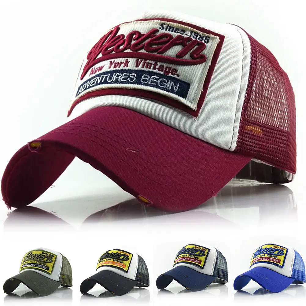 Women Men Streetwear Letter Embroidery Mesh Dad Baseball Cap Snapback Hip Hop Outdoor Y2K Trucker Hats #452826