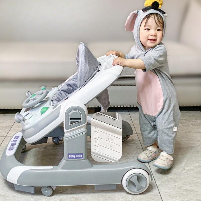 Xe tập đứng cho bé, xe tập đi chữ U cao cấp Babyhope cho bé có cần đẩy điều chỉnh độ nghiêng dễ dàng 2