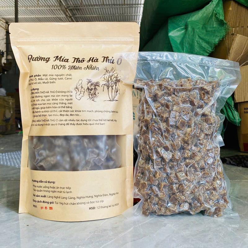 Combo 2Kg Đường Mía Hà Thủ Ô Sản Xuất Từ Mật Mía Nguyên Chất, Hà Thủ Ô ,Mẫu Lệ ,Gừng Tươi Và Muối Biển Thô 0