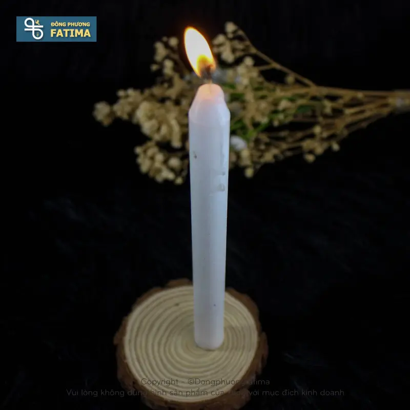 Bộ 10 Cây Nến Ký, Đèn Cầy Magic Taper, Taper Candel - Nến Sáp Đông Phương Fatima (NCDS-0180) 6