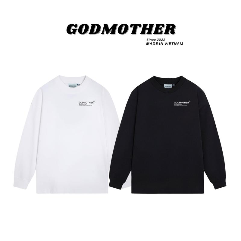Thun Trơn Dài Tay Basic Cotton Godmother Áo Phông LongTee Unisex Cotton